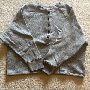 Madewell cropped Henley sweatshirt